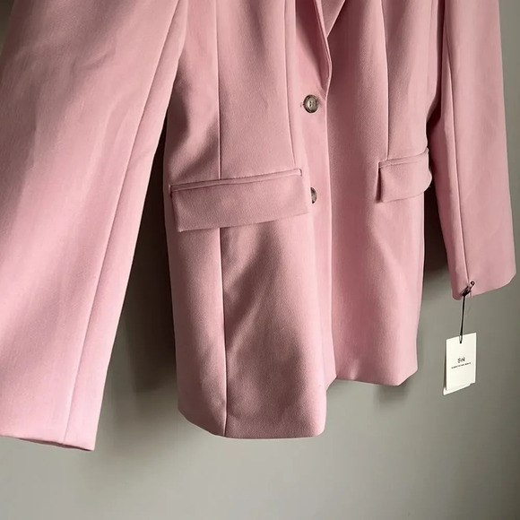 NWT Something Navy Pink Carnation Powerhouse Blazer - Picture 8 of 13
